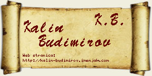 Kalin Budimirov vizit kartica